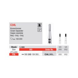 Edenta Φρέζες Κοπής Μετάλλου C34L.315